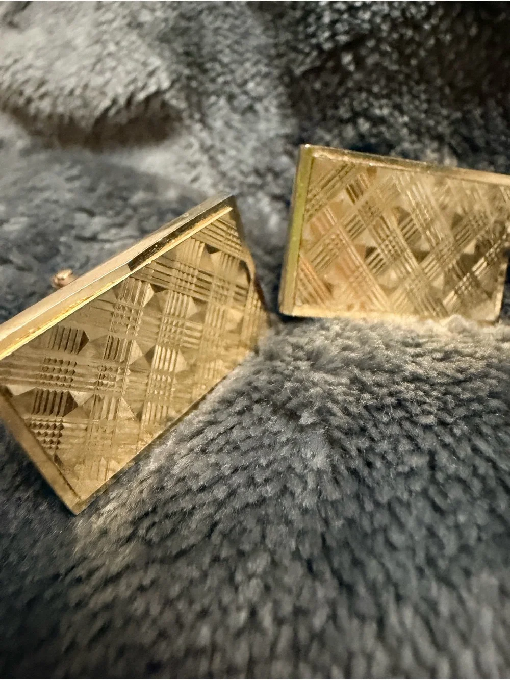 Swank Mid Century Modern Gold Plated Cufflinks